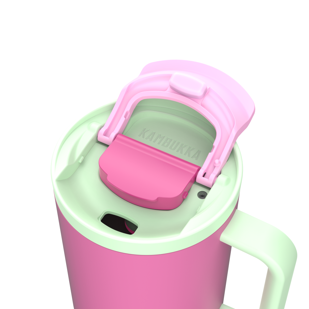 RIO THERMO MUG WITH HANDLE 950ML, PINK, Kambukka