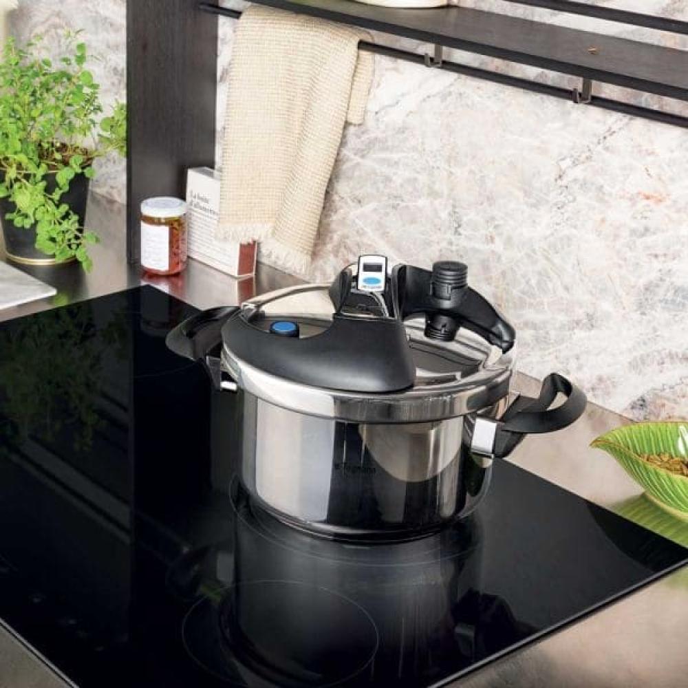 NATURAL GOURMET PRESSURE COOKER 5L, W TIMER, ST.ST., Tognana