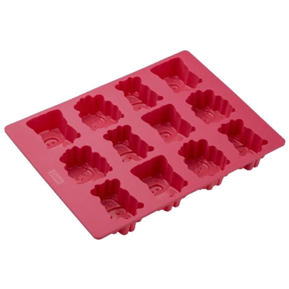 FLEXIFORM MY LITTLE FARM MINI CAKE FORM 12CAVITY, PINK, SILICONE, Lurch