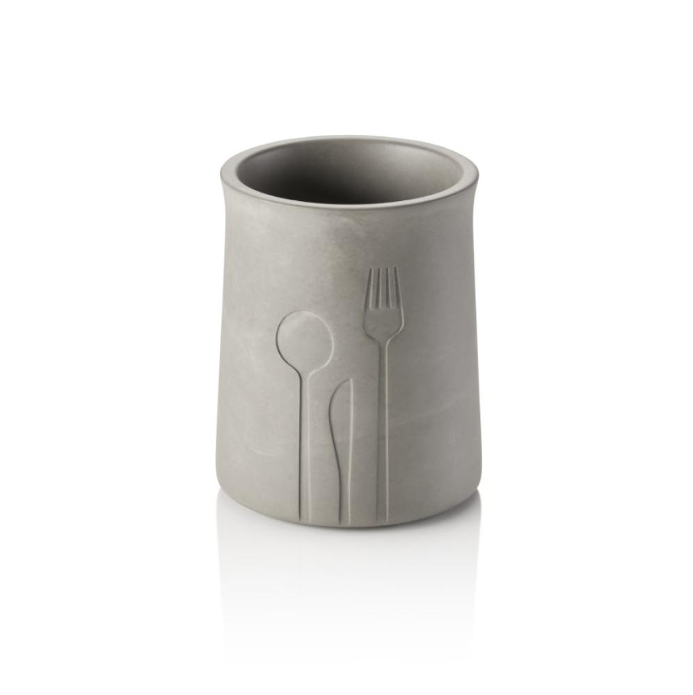 MARE KITCHEN UTENSIL HOLDER D11/H14.5CM, GRAY, CONCRETE, WAS