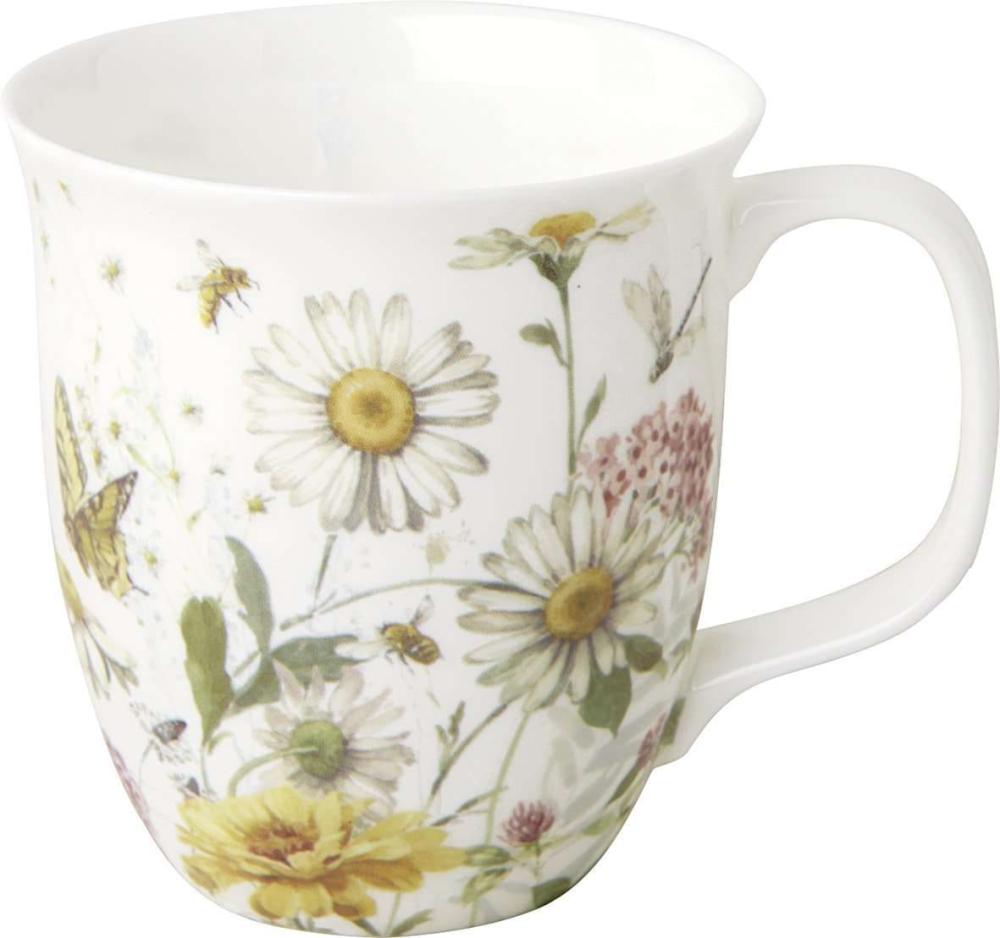 WILDFLOWER AND BUTTERFLY MUG 375ML, BONE CHINA, IHR