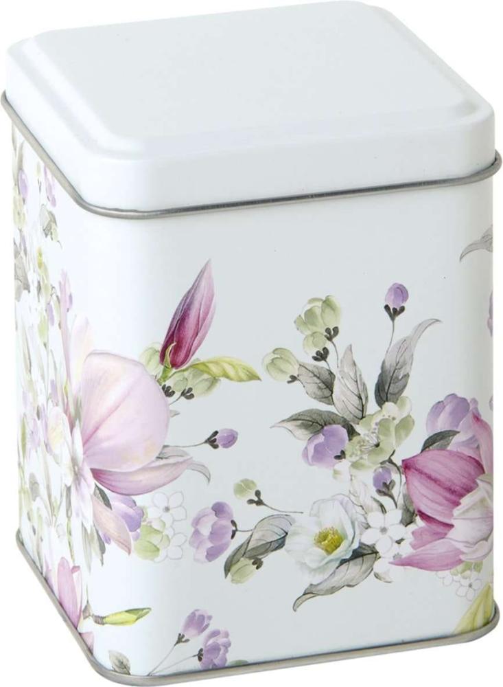 ROMANTIC MAGNOLIA EA TIN 7.5X7.5X10CM,  LIGHT BLUE, METAL, IHR