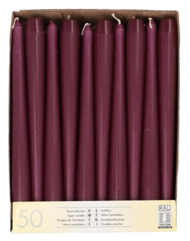 CANDLES 2.2x25CM 50PCS, BURNS 7H, PURPLE 3.0035kg/pack, Pap Star