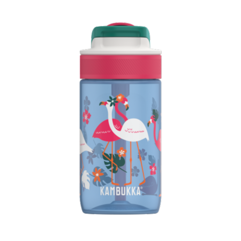 LAGOON ŪDENS PUDELE BĒRNIEM 400ML, FLAMINGO, Kambukka