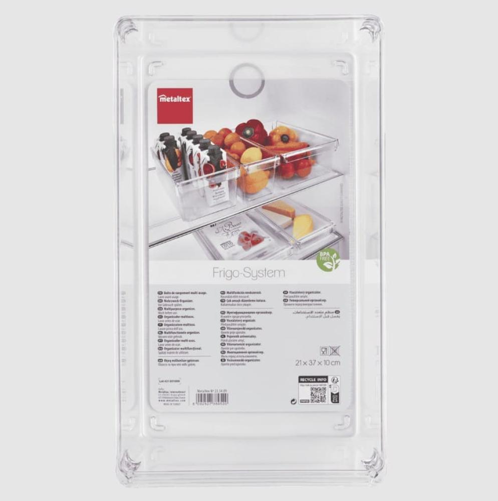 FRIGO ORGANIZER BOX FOR FRIDGE 37x21x10CM, PS PLASTIC, Metaltex