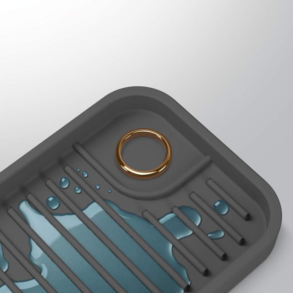 GRAVITY PALIKTNIS TRAUKU MAZGĀŠANAS PIEDERUMIEM 23x9x1.4CM, PELĒKS, SILIKONS, Metaltex