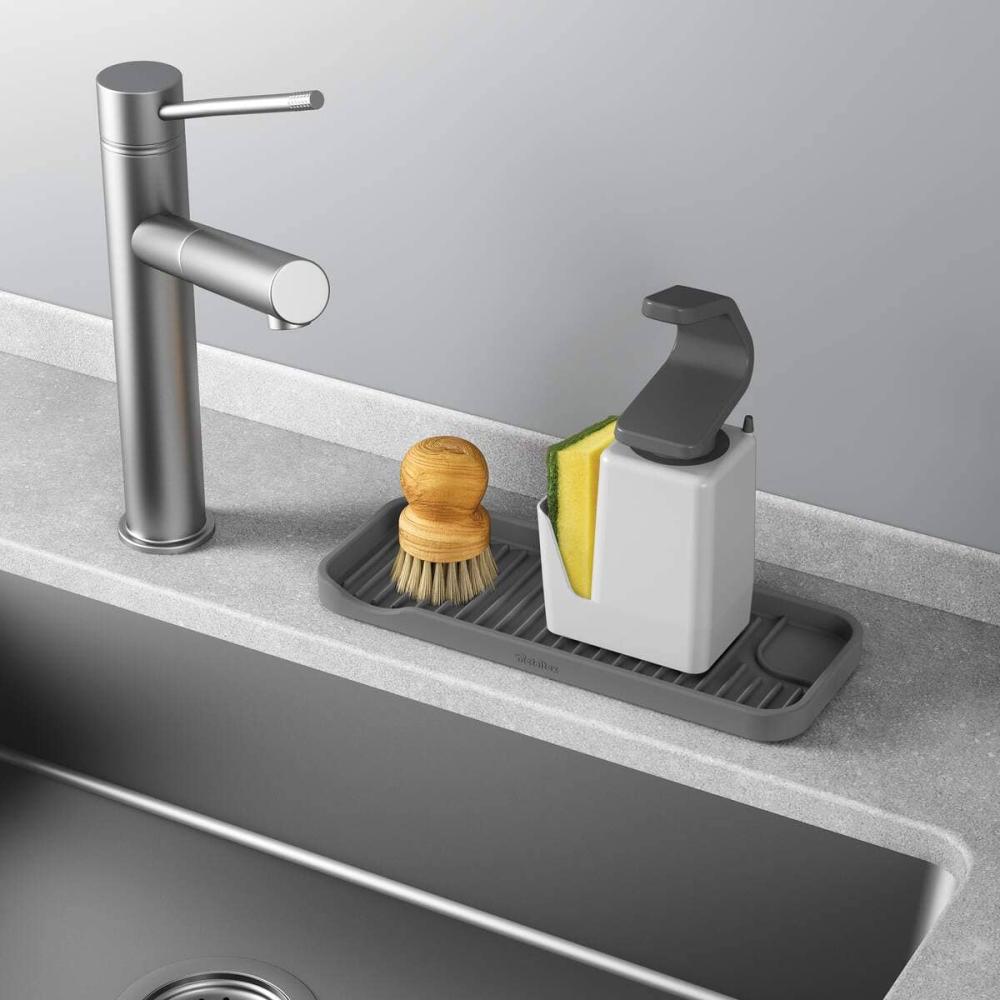 GRAVITY PALIKTNIS TRAUKU MAZGĀŠANAS PIEDERUMIEM 23x9x1.4CM, PELĒKS, SILIKONS, Metaltex