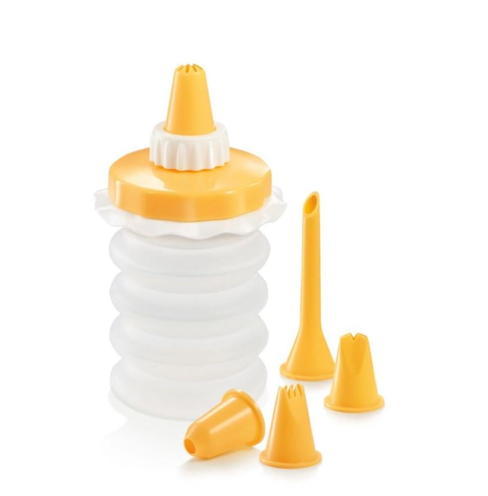 DELICIA ACCORDION SQUEEZE DECORATOR, 5 NOZZLES, PLASTIC, Tescoma