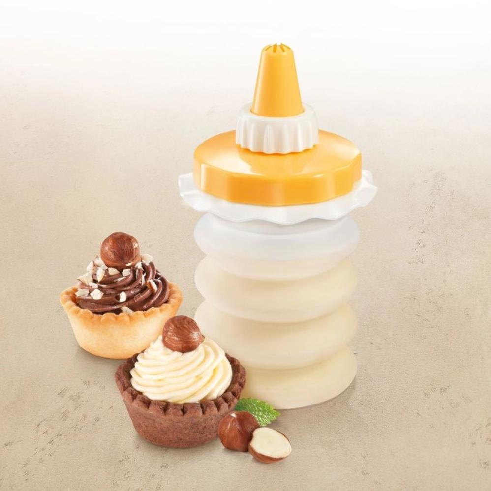 DELICIA ACCORDION SQUEEZE DECORATOR, 5 NOZZLES, PLASTIC, Tescoma