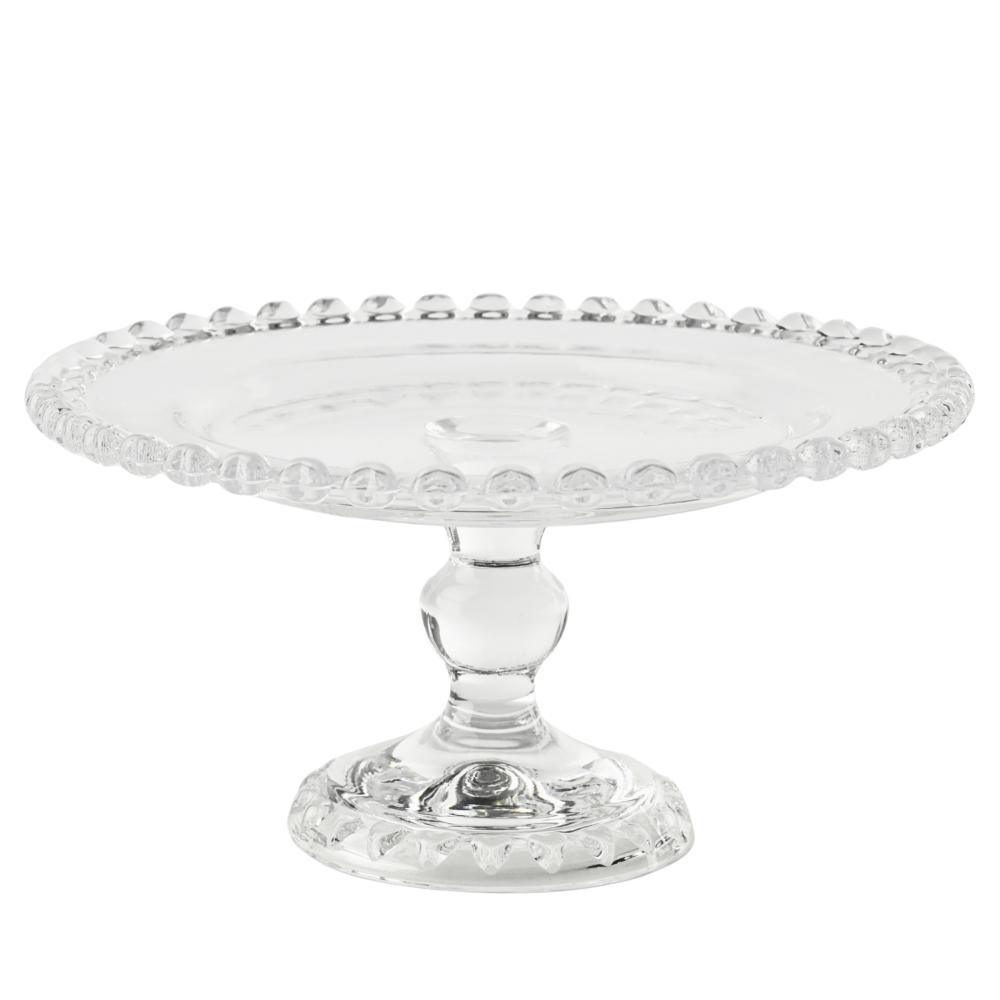 AMORA CAKE STAND D27.5CM, ON FOOT, GLASS, Prymus-AGD