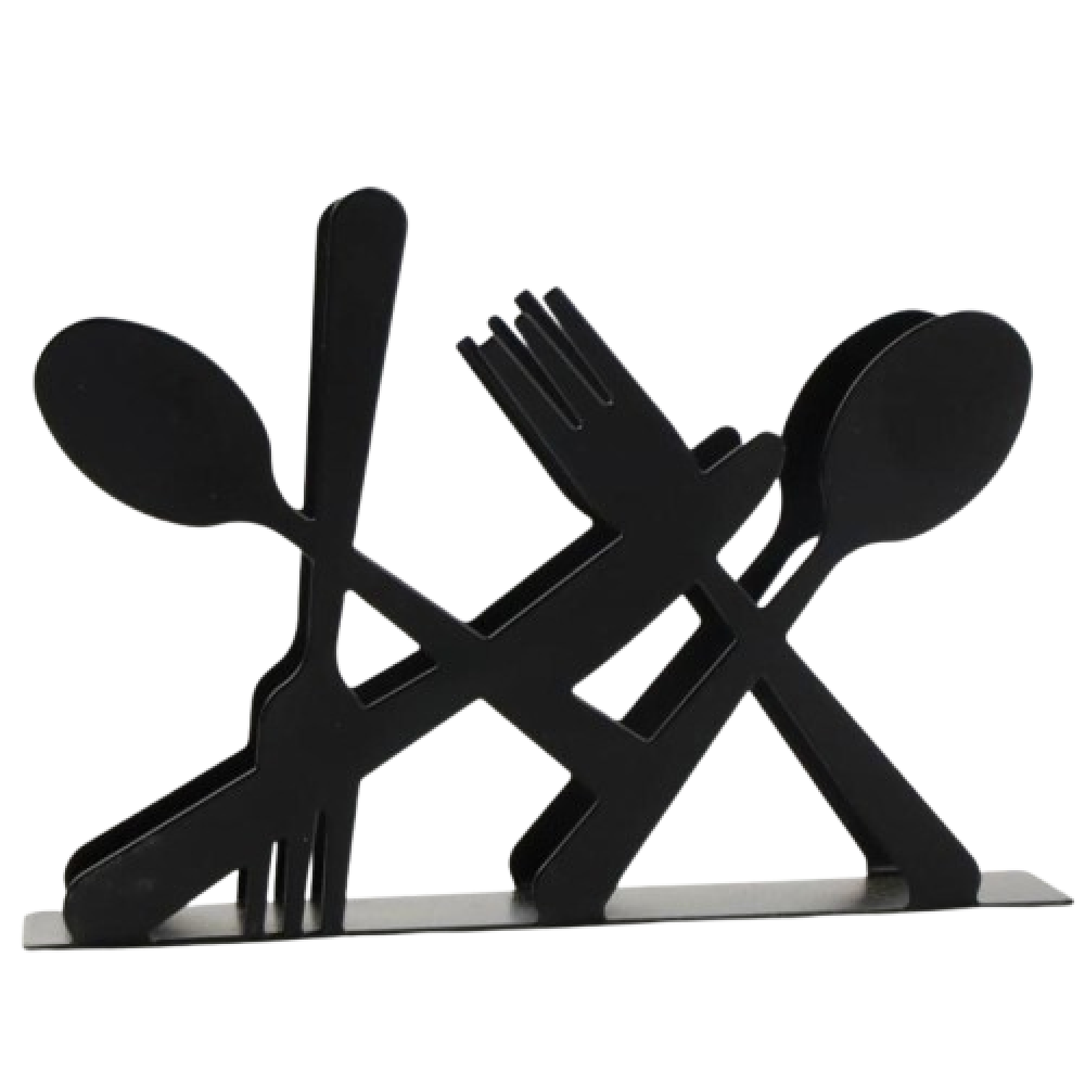 NAPKIN HOLDER 12.5x8.5x4.5CM, BLACK, STAINLESS STEEL, Prymus-AGD