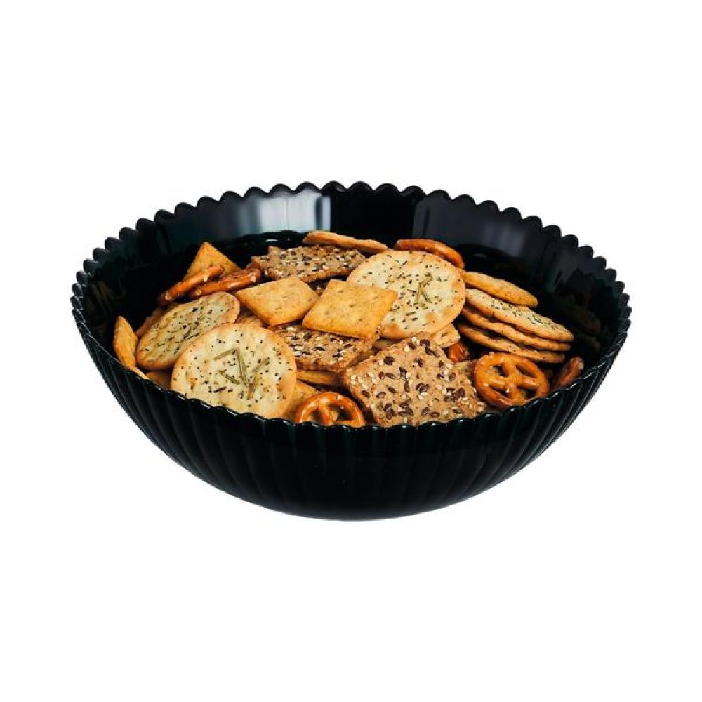 BLOOM BLACK BOWL 16CM, BLACK, GLASS, Luminarc