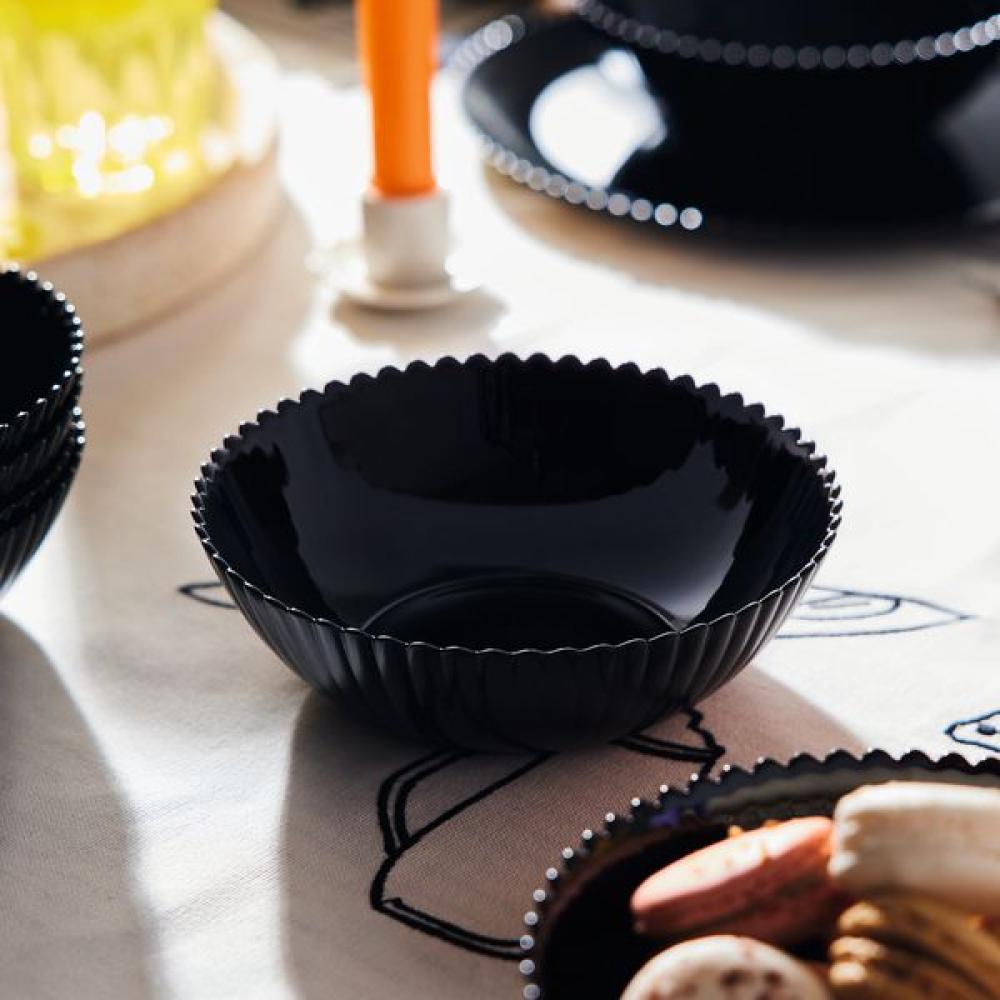 BLOOM BLACK BOWL 16CM, BLACK, GLASS, Luminarc