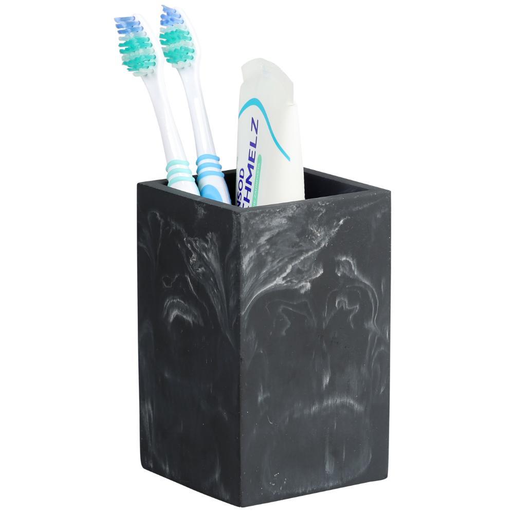 TOOTHBRUSH HOLDER 11.5x7x7CM, BLACK, RESIN, Kesper