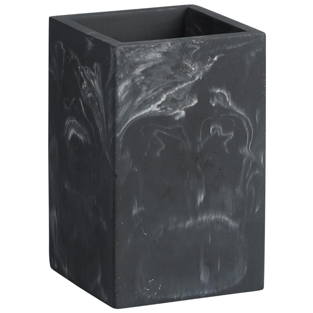 TOOTHBRUSH HOLDER 11.5x7x7CM, BLACK, RESIN, Kesper