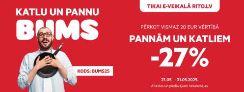 PANNU un KATLU BUMS veikalos RITO un e-veikalā rito.lv