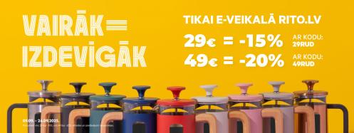 VAIRĀK = IZDEVĪGĀK e-veikalā rito.lv un veikalos RITO